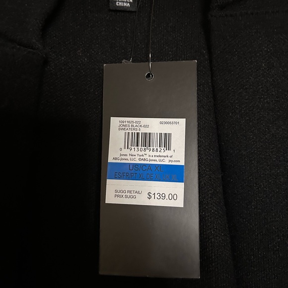 Jones New York Black Decorative Button Open Front Cardigan Size Women's XL - Picture 6 of 7